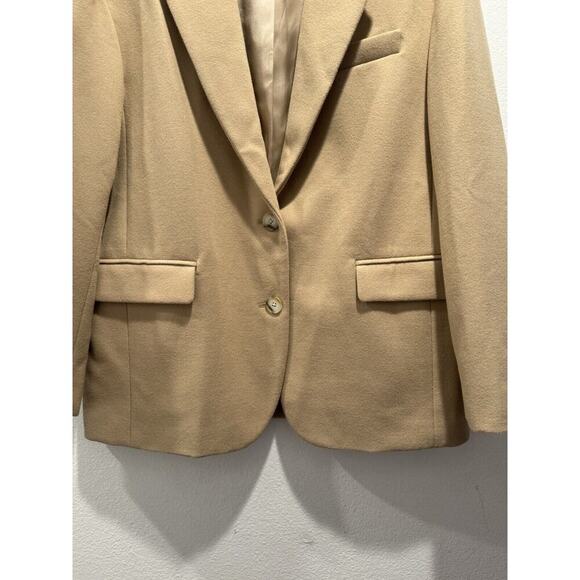 Babaton Women’s Size 1 Two Button Wool Blend Beige Blazer Lined Oversized Fit - Picture 6 of 8